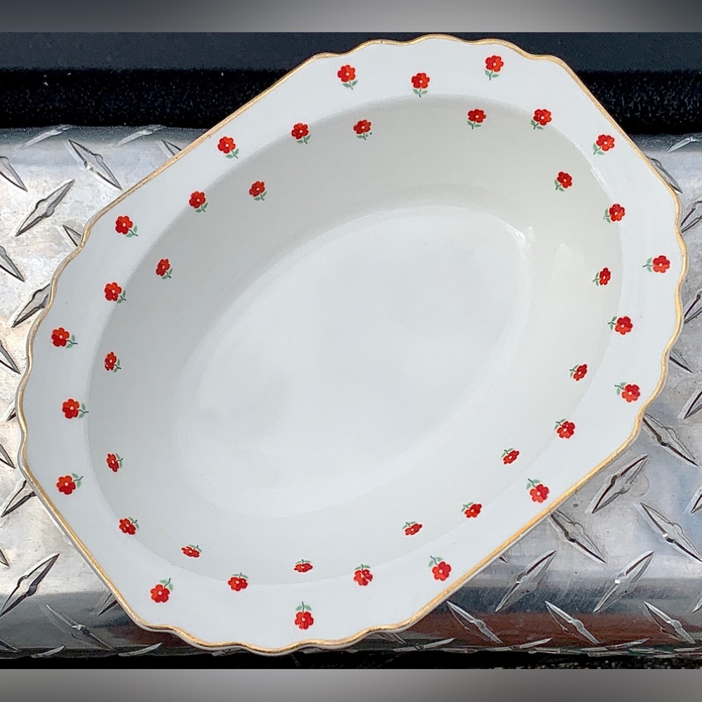 Mid Century Vintage W S George Blushing Rose Dalrymple LIDO Oval Vegetable Bowl